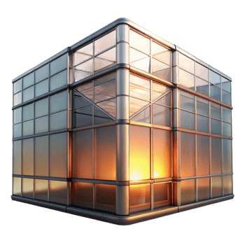 Glass Building Reflection Sunset Hues Transparent Element png