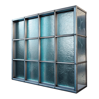 dramatic minimalist Glass Curtain Wall Pattern Isolated Element genuine png