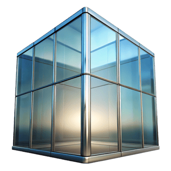 beautiful creative Glass Curtain Wall Reflection Isolated Element detailed png