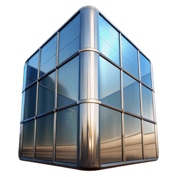 Glass Curtain Wall Reflection Isolated Element png