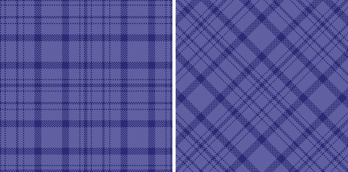 Modern Warm Dark Royal Blue Seamless Madras Plaid Textile Design vector