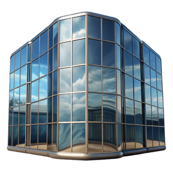 wonderful rustic Glass Facade Reflection Cutout Element genuine png