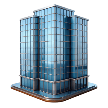 dramatic contemporary Glass Facade Skyscraper Reflection Detail Cutout professional png