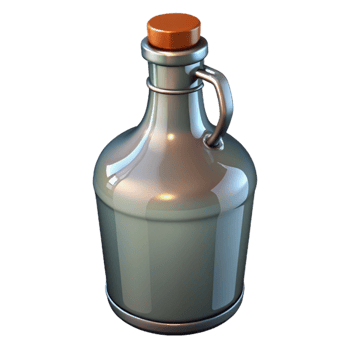 stunning modern Glass Growler with Swing Top Closure Isolated png