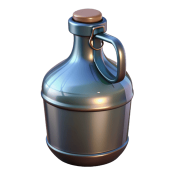 wonderful minimalist Glass Growler with Swing Top Closure Isolated premium png