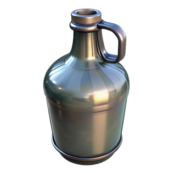 elegant rustic Glass Growler with Swing Top Closure Isolated professional png