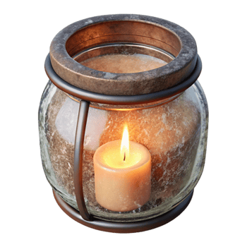stunning artistic Glass Jar Candle Holder Rustic Decor Isolated Element png