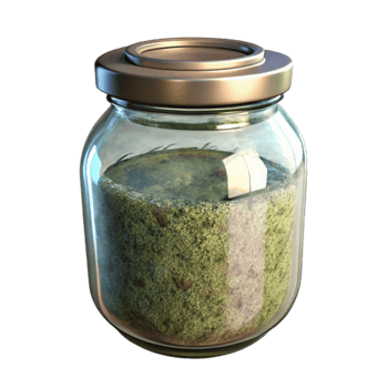 Glass Jar of Herbs Dried Leaves Transparent Background png