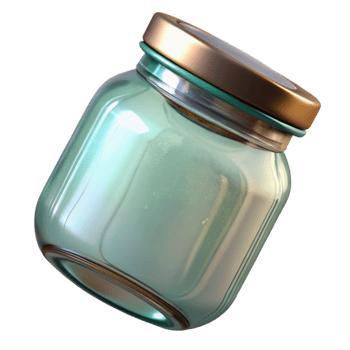 serene classic Glass Jar with Lid Isolated original png