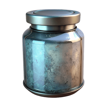 magnificent abstract Glass Jar with Metal Lid Isolated Transparent Background detailed png