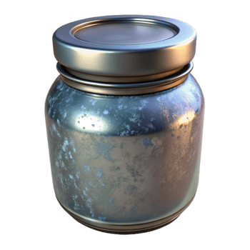 dramatic classic Glass Jar with Metal Lid Isolated Transparent Background png