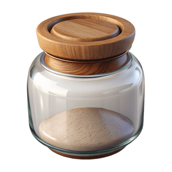 serene abstract Glass Jar with Wooden Lid Isolated Transparent Background png