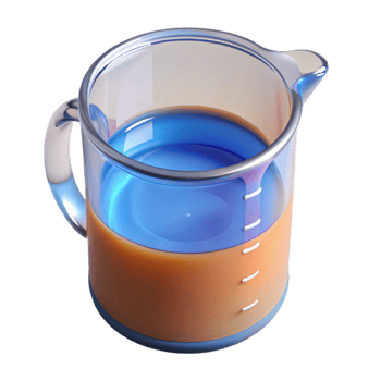 Glass Measuring Cup Clear Liquid Cutout png