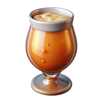 beautiful artistic Glass of Amber Ale Isolated original png