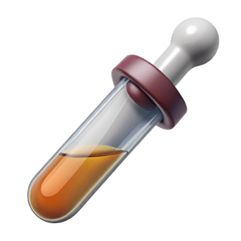serene artistic Glass Pipette Clear Liquid Cutout premium png