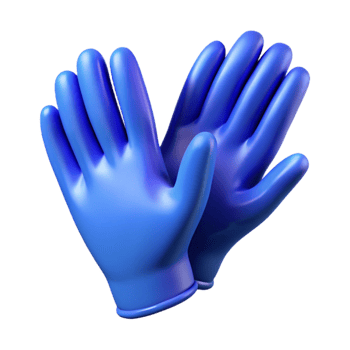 Gloves Nitrile Blue Isolated png