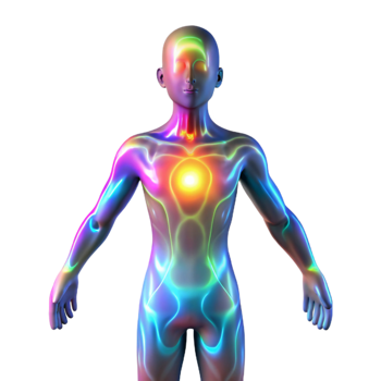 beautiful rustic Glowing Aura Around Body Silhouette Cutout detailed png