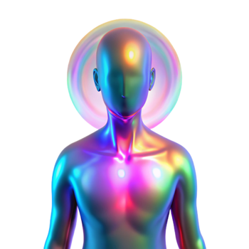 wonderful artistic Glowing Aura Around Human Silhouette Cutout high resolution png