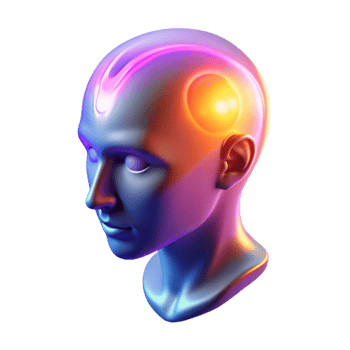 elegant minimalist Glowing Aura Around Head Silhouette Cutout high quality png