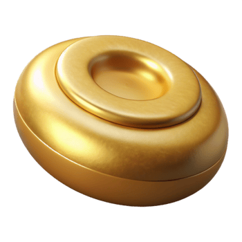 extraordinary modern Gold Curling Stone Top View Transparent Background authentic png