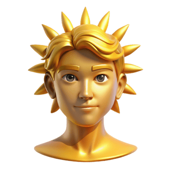 impressive minimalist Golden Hour Sunlight Portrait Transparent Background professional png