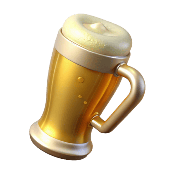 elegant minimalist Golden Lager with Thin Head Transparent Background detailed png