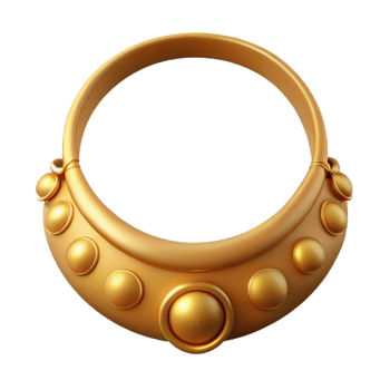 vibrant minimalist Gold Necklace Choker Cutout authentic png