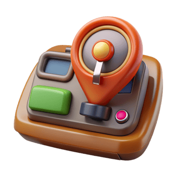 stunning creative Gps Device on Tractor Dashboard Cutout Element premium png