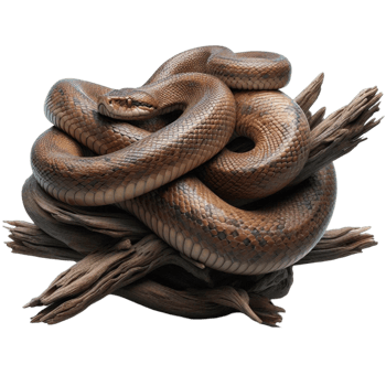 Twisted Brown Snake in Nature png