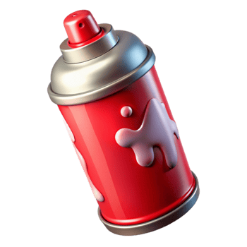 Graffiti Art Spray Can Red Cutout Transparent Background png