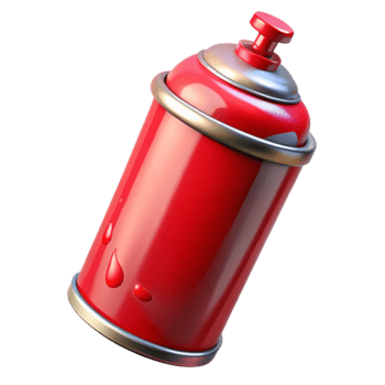 wonderful creative Graffiti Art Spray Can Red Cutout Transparent Background png