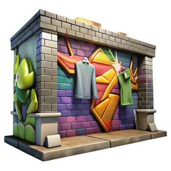 stunning artistic Graffiti Art Wall Urban Fashion Cutout detailed png
