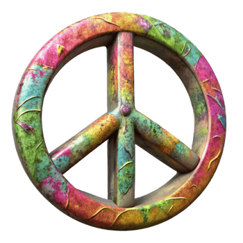 serene rustic Graffiti Peace Sign Cutout Symbolic Design exclusive png
