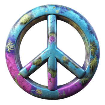 impressive creative Graffiti Peace Sign Cutout Symbolic Design professional png