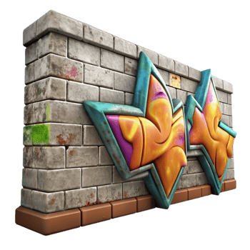 magnificent vintage Graffiti Wall Texture Cutout high quality png