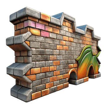 Graffiti Wall Texture Cutout png