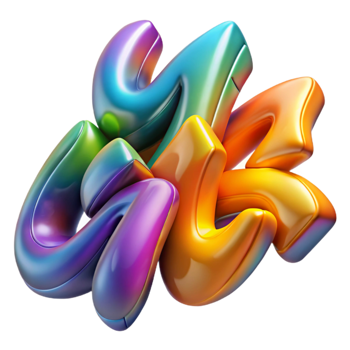 wonderful creative Graffiti Wildstyle Letters Colorful Transparent Background png