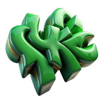 magnificent contemporary Graffiti Wildstyle Letters Green Isolated png