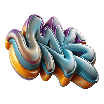 serene contemporary Graffiti Word Art Transparent Background high quality png