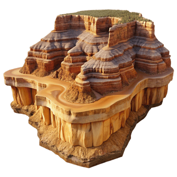 impressive minimalist Grand Canyon South Rim Daytime View Cutout authentic png