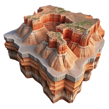 impressive minimalist Grand Canyon South Rim Daytime View Cutout premium png
