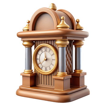 stunning abstract Grand Clock Tower Detailed Clock Face Isolated original png