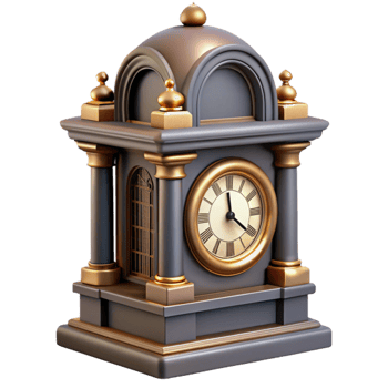 impressive contemporary Grand Clock Tower Detailed Clock Face Isolated detailed png