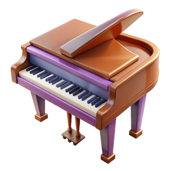 magnificent traditional Grand Piano Keyboard Close Up Isolated Transparent Background exclusive png