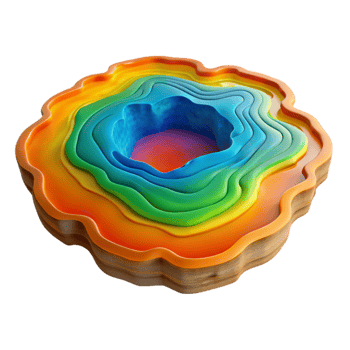 dramatic creative Grand Prismatic Spring Vivid Colors Isolated Element genuine png