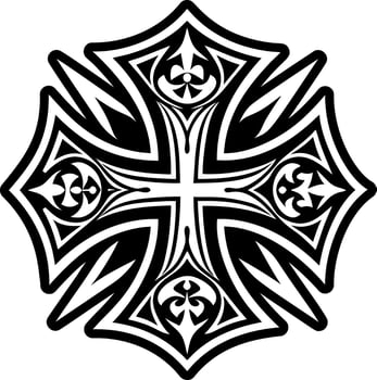 A glyph style icon cross symbol vector
