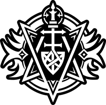A glyph style icon of heraldry symbol vector