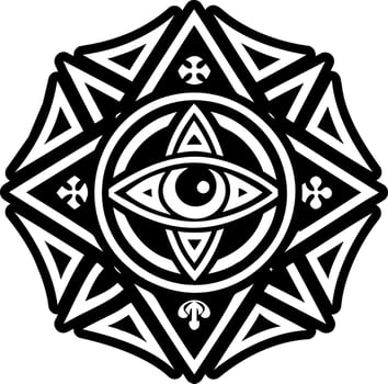 Illuminati symbol icon in glyph style vector
