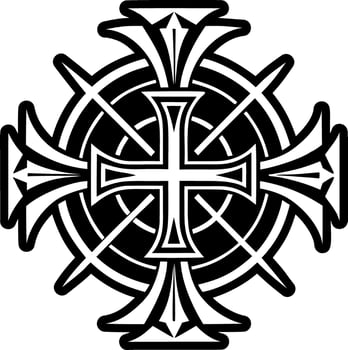 Peter cross symbol icon in filled style vector