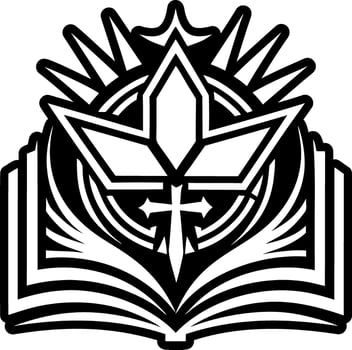Templar book symbol icon in solid style vector